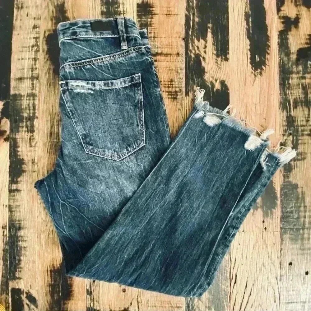 BLUE REVIVAL High Rise Distressed Boyfriend Jeans NWOT Size 28 - Picture 5 of 12